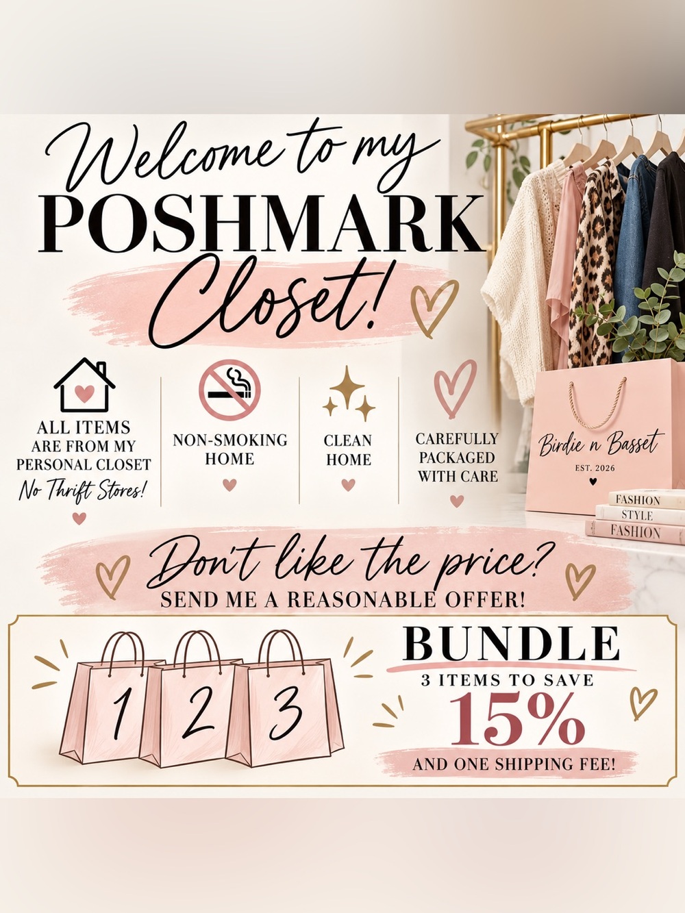 Welcome to My Personal Closet! 🩷👚👙👖🧥🧣👕👗🧢🧦 See below ⬇️